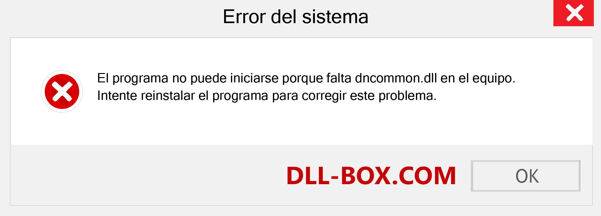 ¿Falta el archivo dncommon.dll ?. Descargar para Windows 7, 8, 10 - Corregir dncommon dll Missing Error en Windows, fotos, imágenes